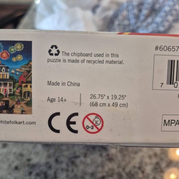 Master Pieces Fireworks Finale 1000 pc Jigsaw Puzzle, USED, tape on box - Picture 6 of 8